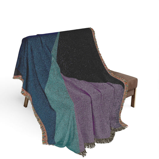 Quiet Measures — Midnight Neon Woven Throw