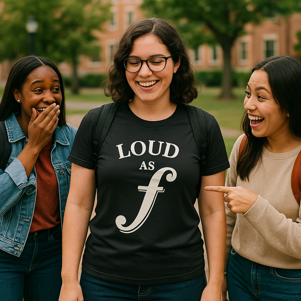 Loud as ƒ | Musician’s Stencil Tee