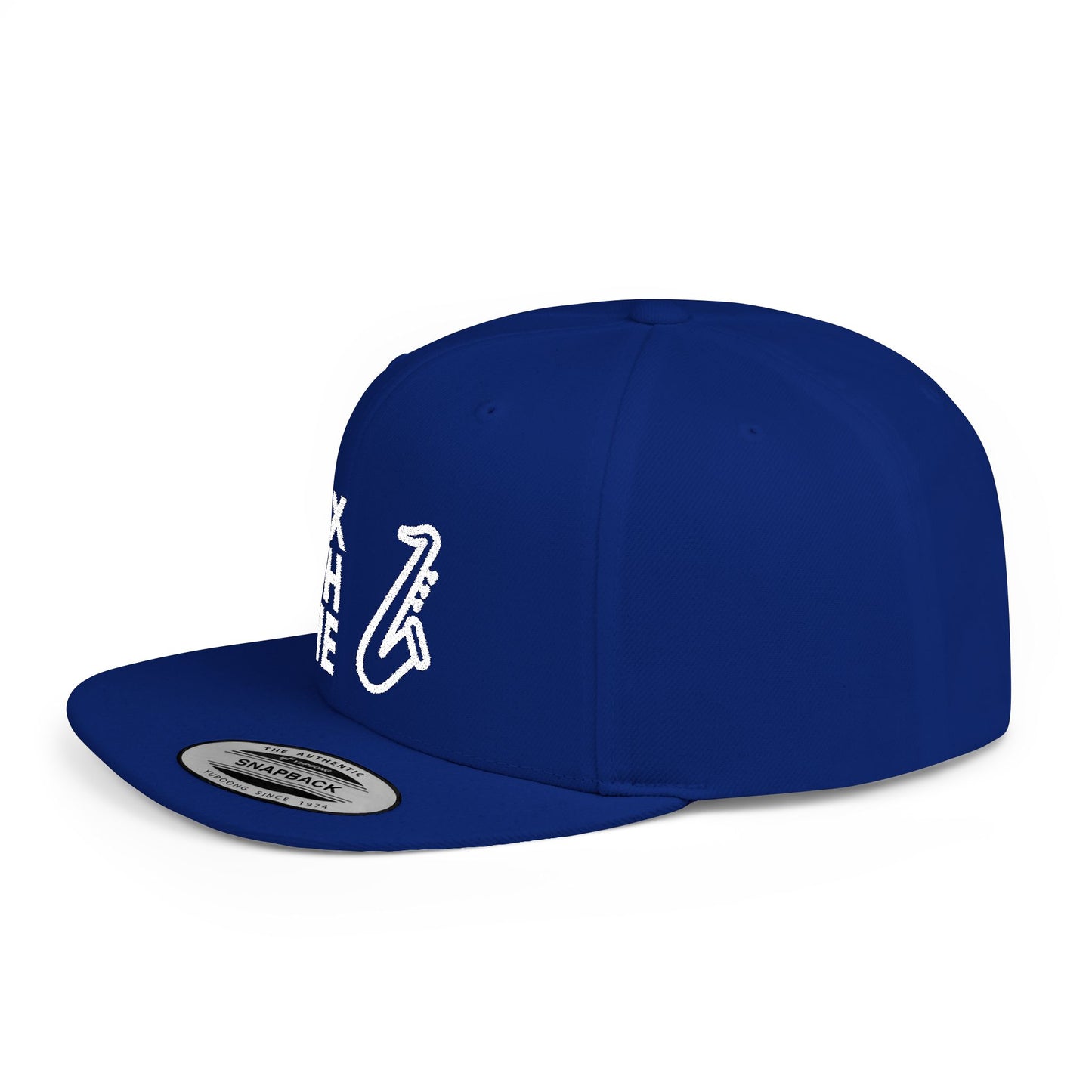 Saxophone Player Embroidered Hat – Bold Stencil Identity Series