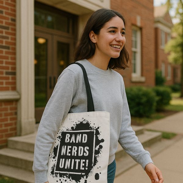 Band Nerds Unite! Tote Bag – Paint-Splatter Edition