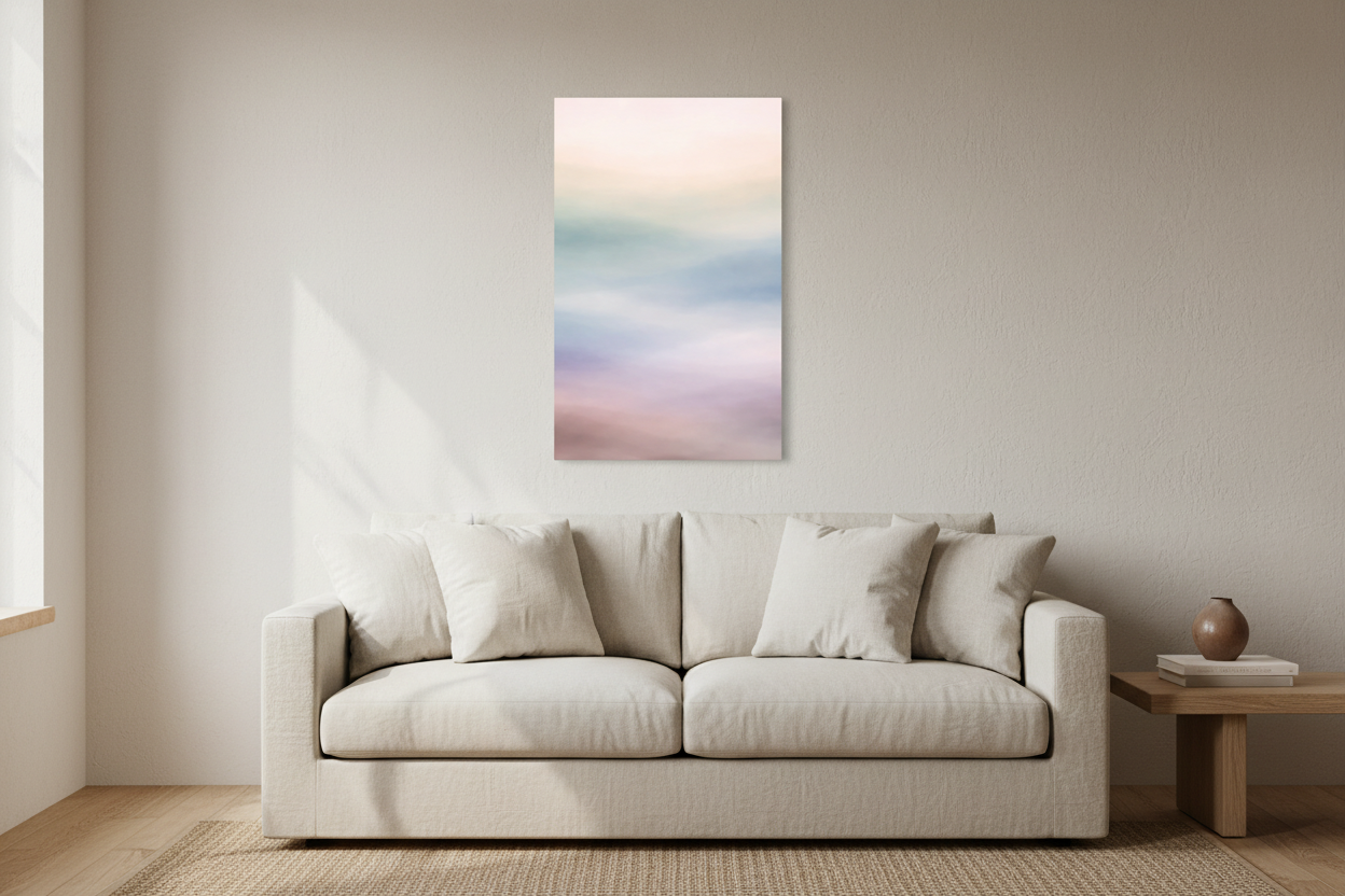 Quiet Refrains, 1982 — Mockup 4 (Stretched Canvas, No Text)