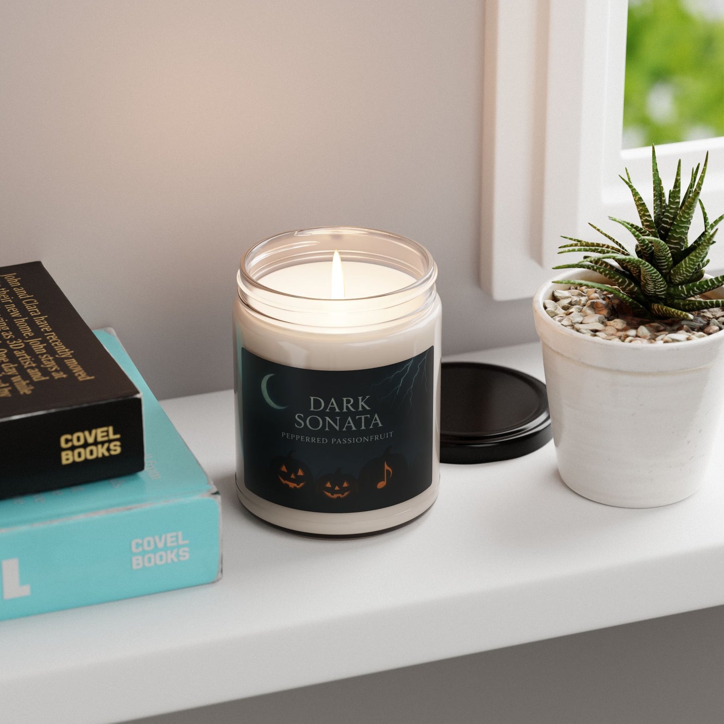 Dark Sonata – Peppered Passionfruit Halloween Candle (9oz Soy Wax)