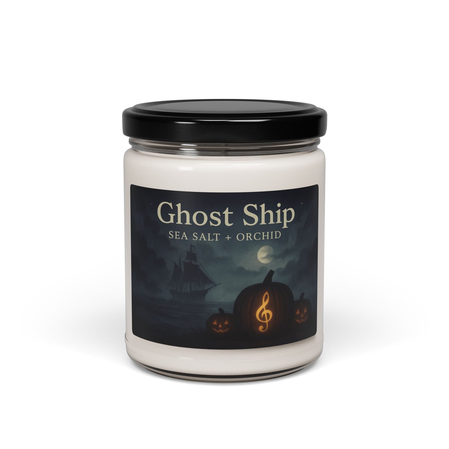 Ghost Ship – Sea Salt + Orchid Halloween Candle (9oz Soy Wax)