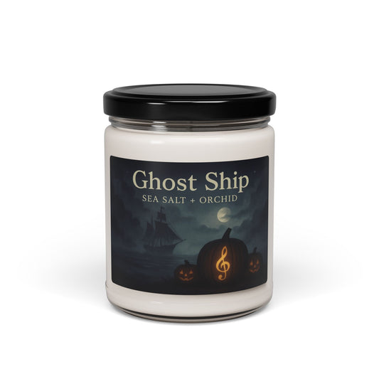 Ghost Ship – Sea Salt + Orchid Halloween Candle (9oz Soy Wax)