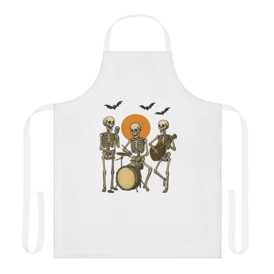Skeleton Band Halloween Apron – Spooky Music Kitchen Wear