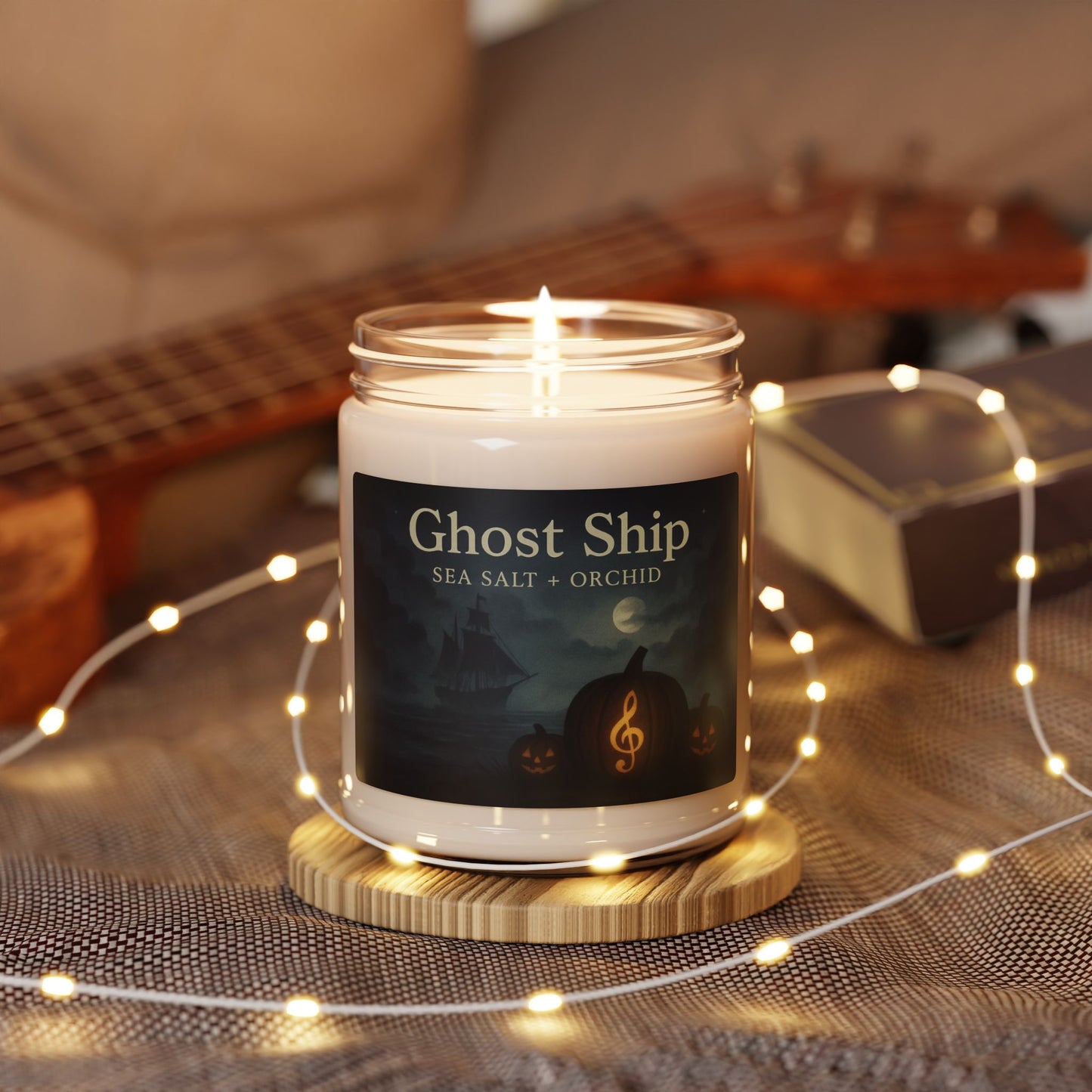 Ghost Ship – Sea Salt + Orchid Halloween Candle (9oz Soy Wax)