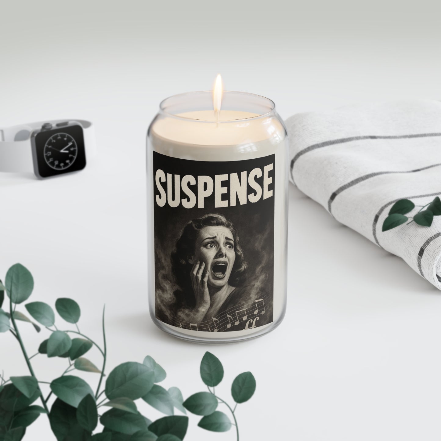 SUSPENSE – Horror Poster Candle (13.75oz Soy Wax)