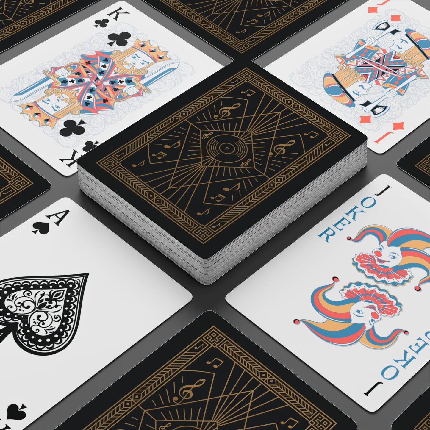 Art Deco Music Poker Playing Cards