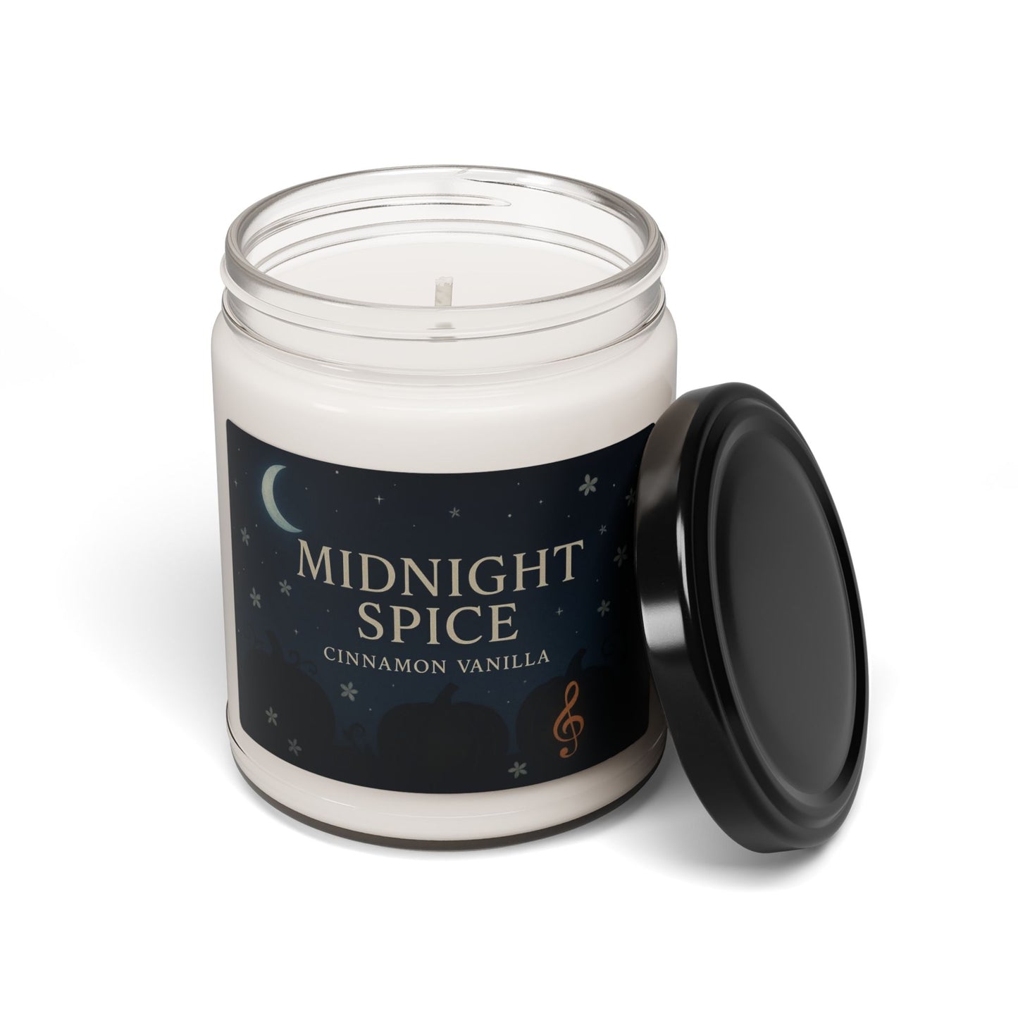 Midnight Spice – Cinnamon Vanilla Halloween Candle (9oz Soy Wax)