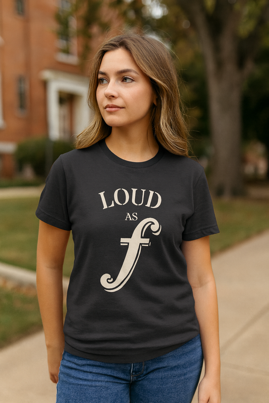 Loud as ƒ | Musician’s Stencil Tee