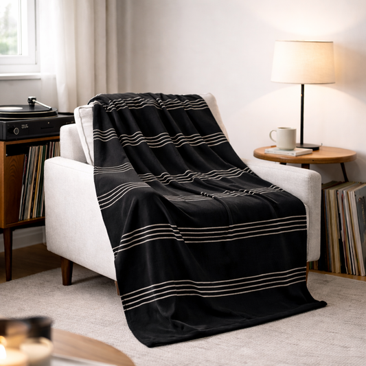 Music Room Signature Series — Modern Staff Velveteen Blanket