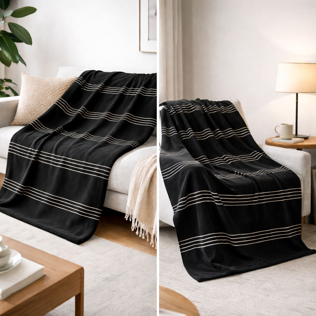 Music Room Signature Series — Modern Staff Velveteen Blanket