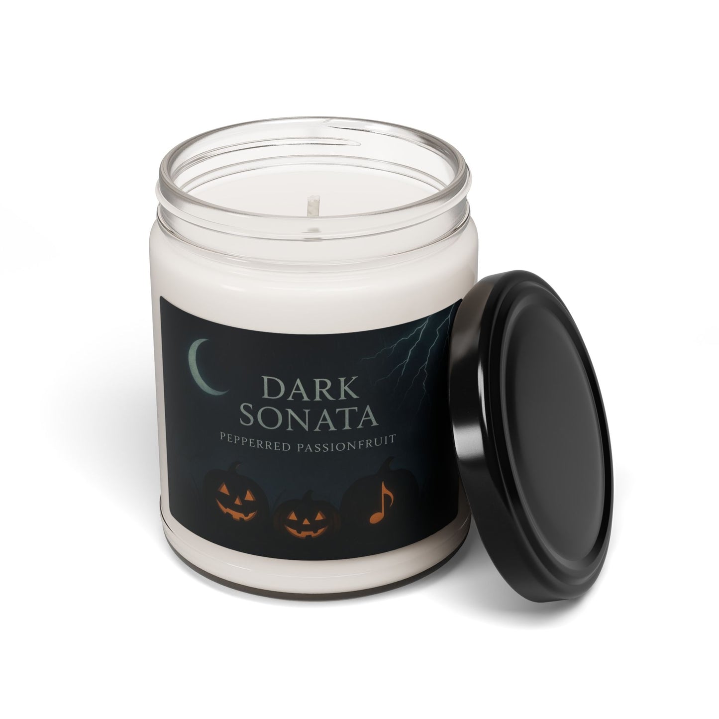 Dark Sonata – Peppered Passionfruit Halloween Candle (9oz Soy Wax)