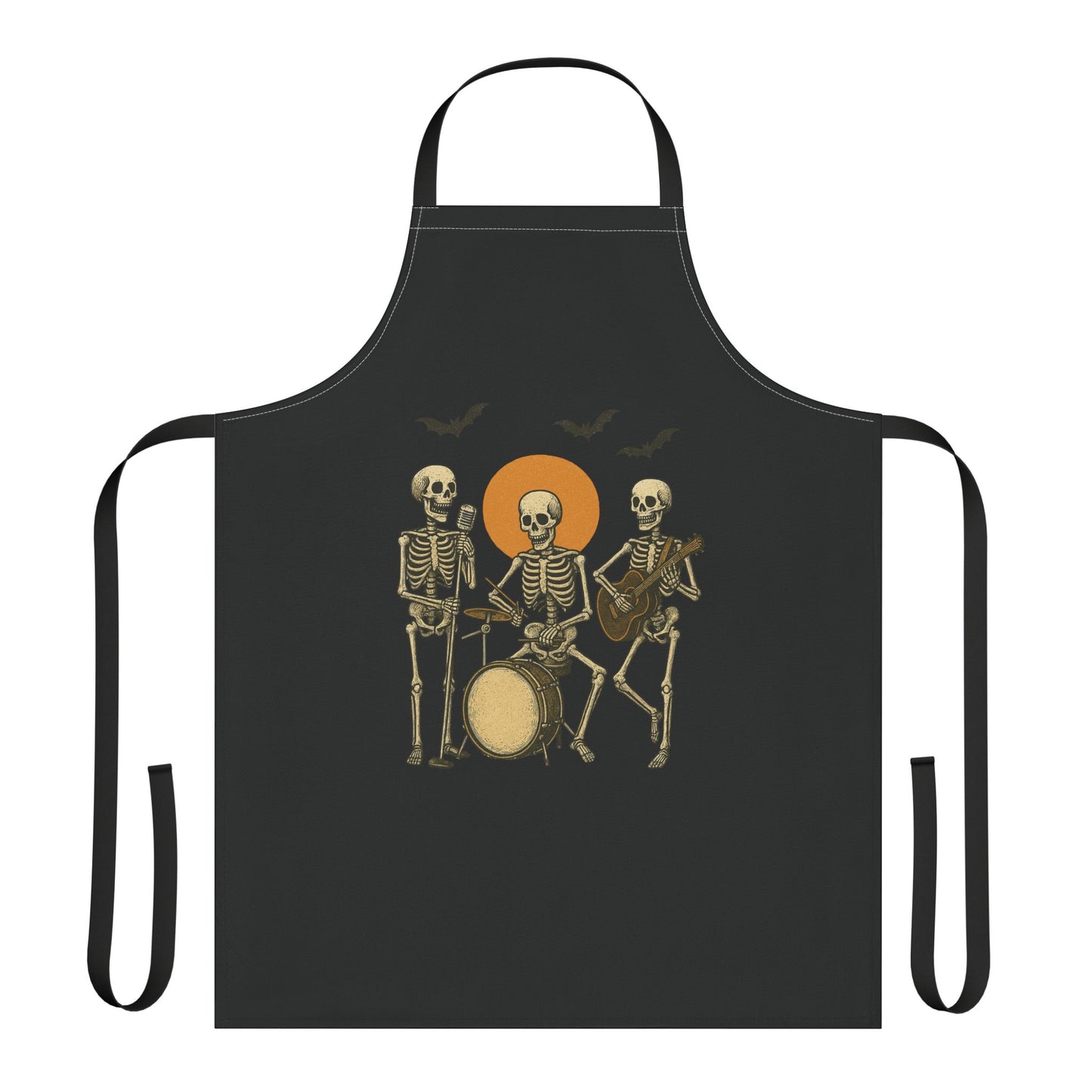 Skeleton Band Halloween Apron – Spooky Music Kitchen Wear