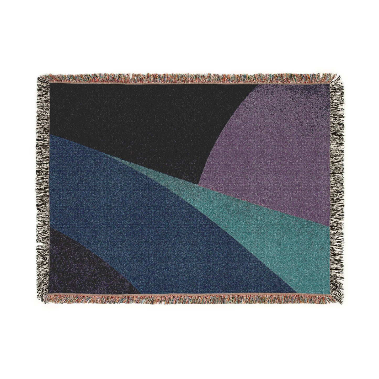 Quiet Measures — Midnight Neon Woven Throw