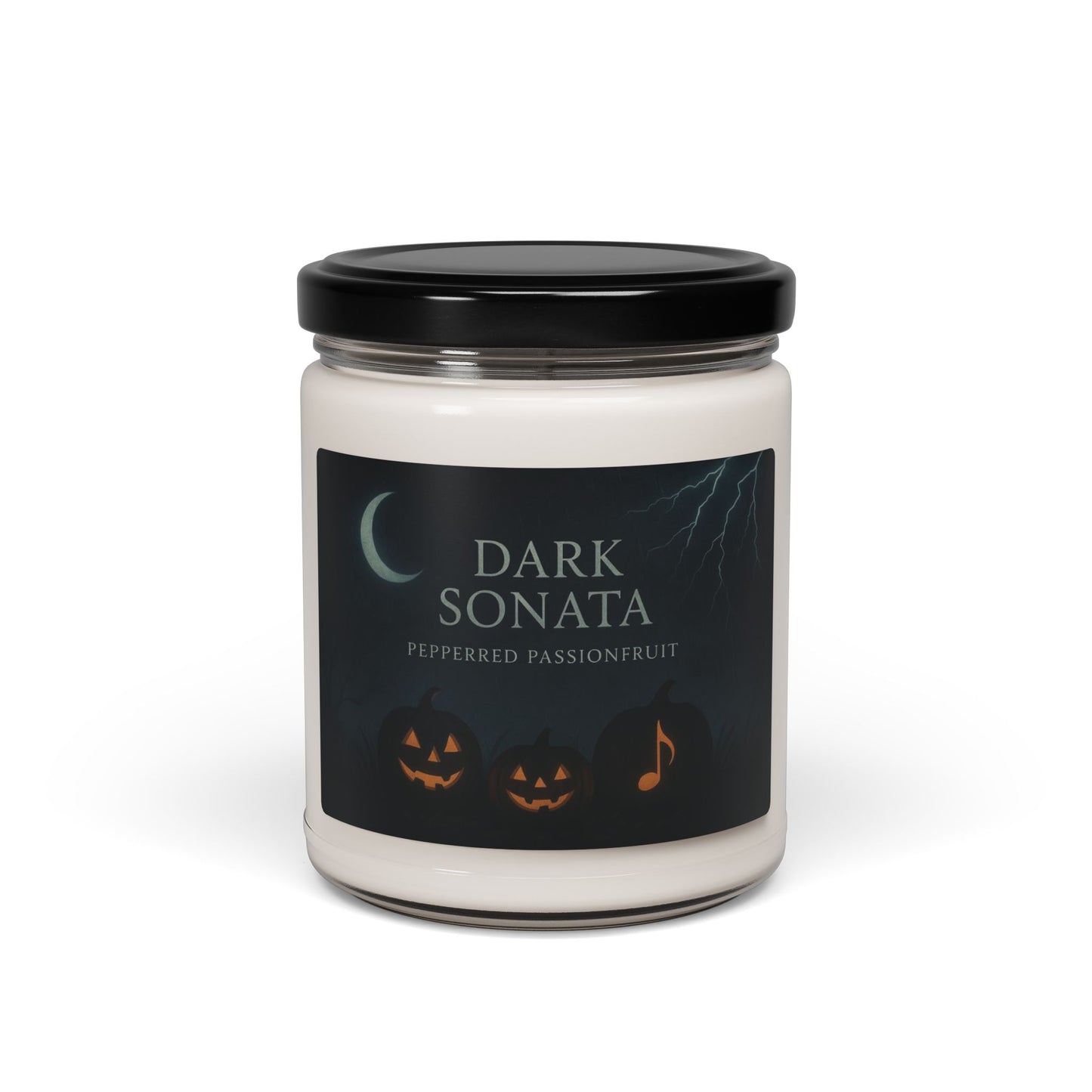 Dark Sonata – Peppered Passionfruit Halloween Candle (9oz Soy Wax)