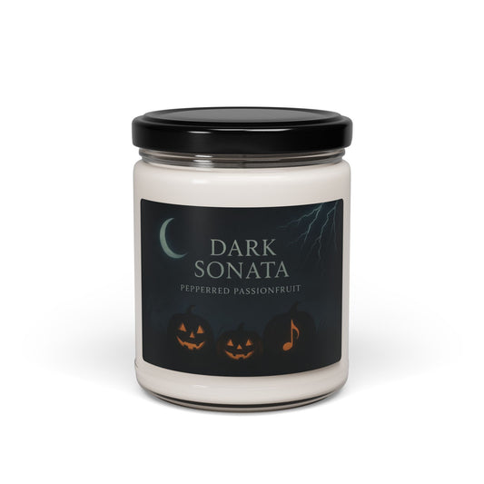Dark Sonata – Peppered Passionfruit Halloween Candle (9oz Soy Wax)
