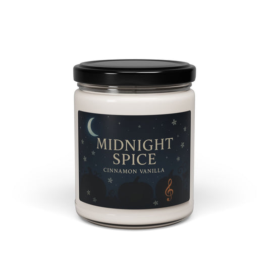 Midnight Spice – Cinnamon Vanilla Halloween Candle (9oz Soy Wax)