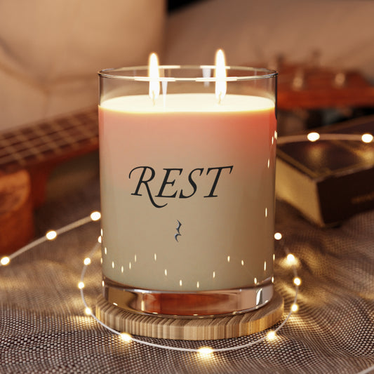 REST — Musician’s Reset Candle (Quarter Rest Edition)