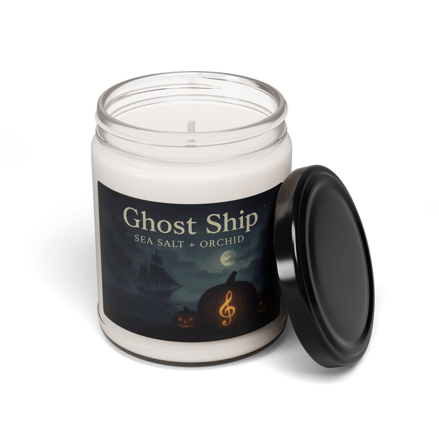 Ghost Ship – Sea Salt + Orchid Halloween Candle (9oz Soy Wax)