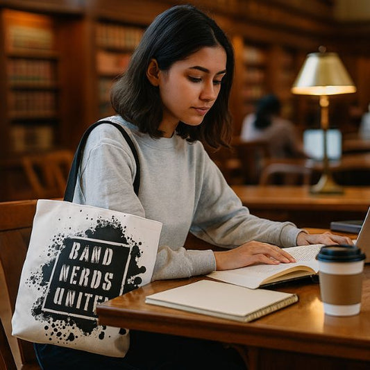 Band Nerds Unite! Tote Bag – Paint-Splatter Edition