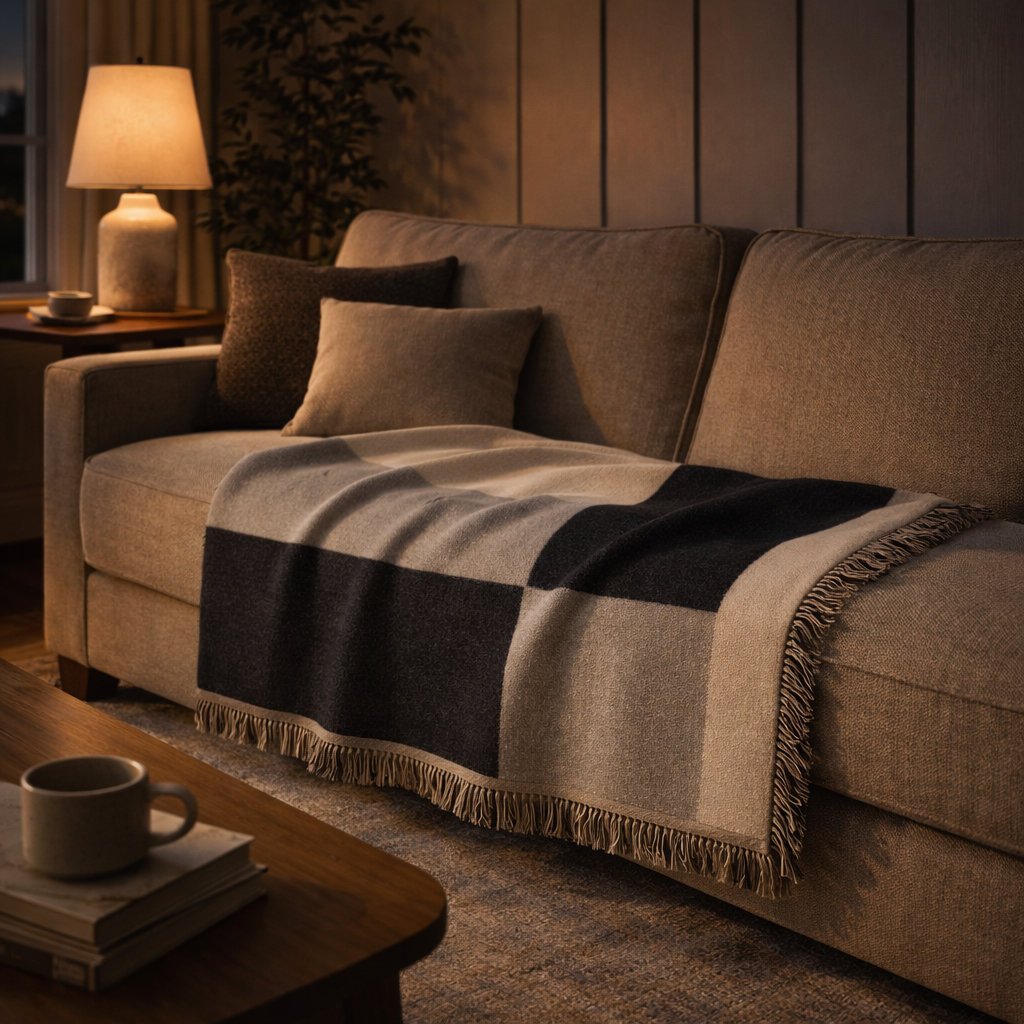 Quiet Measures — Electric Minimal Woven Throw