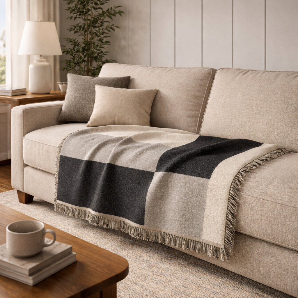 Quiet Measures — Electric Minimal Woven Throw
