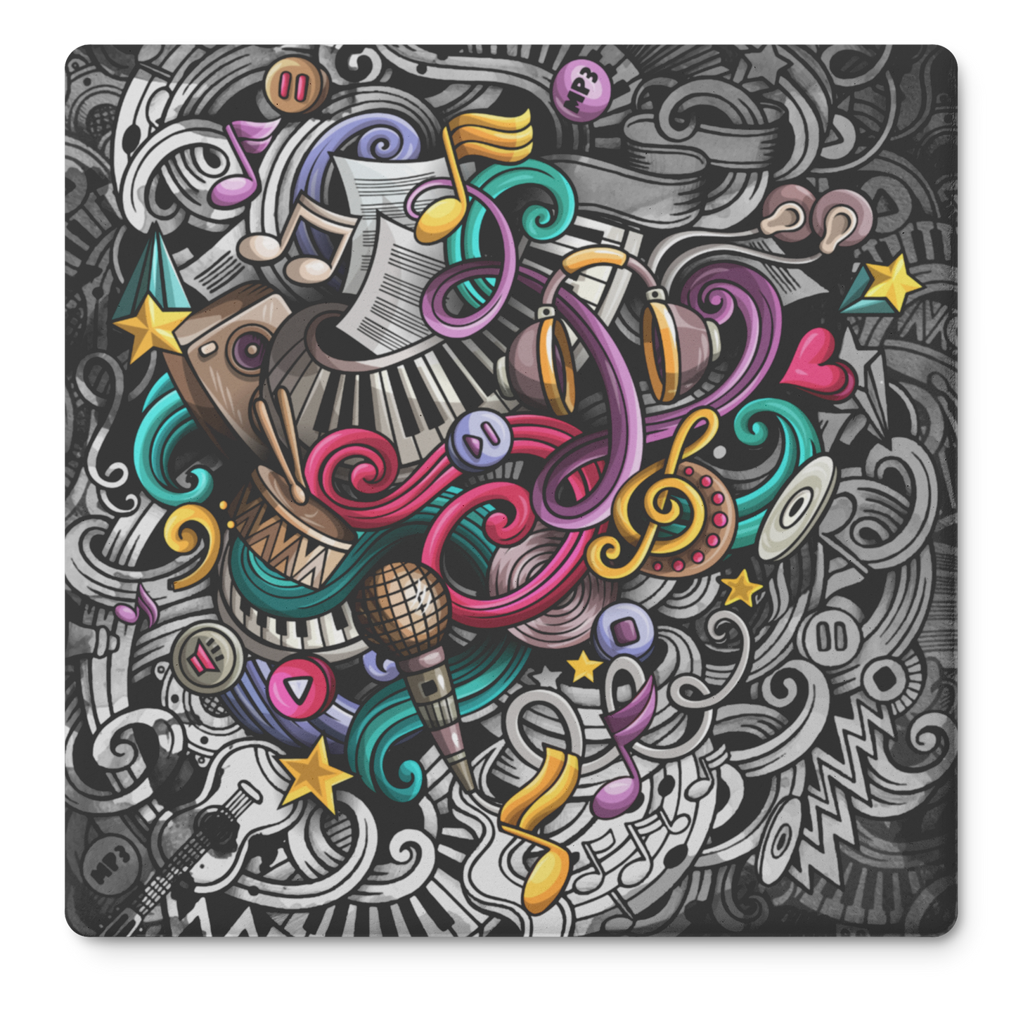 Graffiti_Music_Vibes_Stone_Coaster_-_Set_SquareStoneCoaster_Flat_Mockup.png