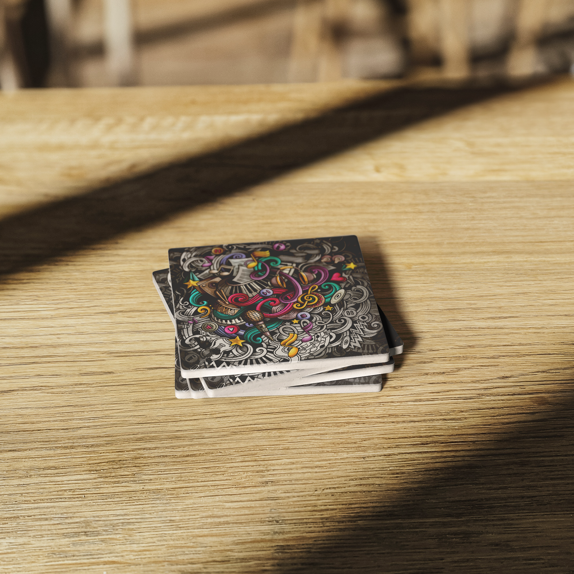 Graffiti_Music_Vibes_Stone_Coaster_-_Set_SquareStoneCoaster_WoodTable_AS_Mockup.png
