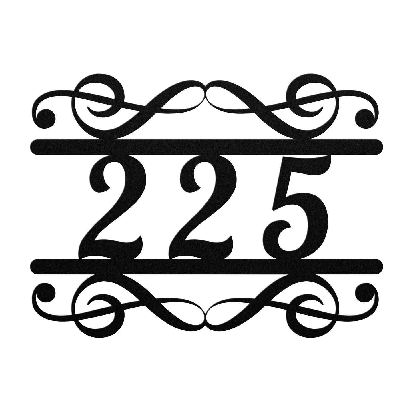 Minimalist Wall-Mounted Metal Address Sign with Subtle Musical Design