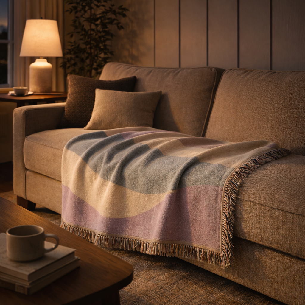Quiet Measures — Soft Digital Woven Throw