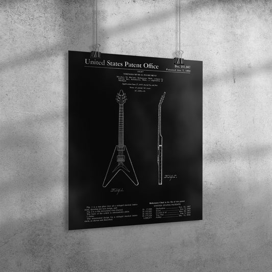Vintage Patent Poster - The Electric Guitar by Theodore M. McCarty