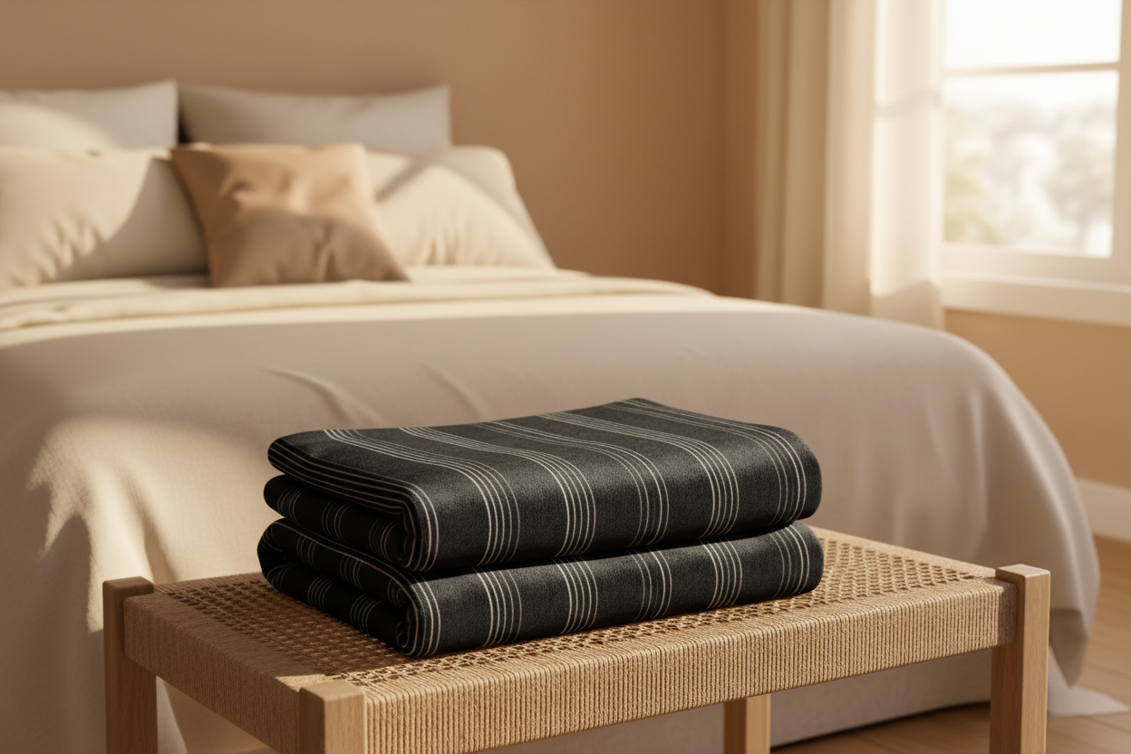 Quiet Measures Midnight Velveteen Throw — Mockup 2