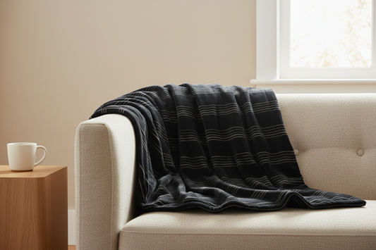 Quiet Measures Midnight Velveteen Throw — Mockup 3