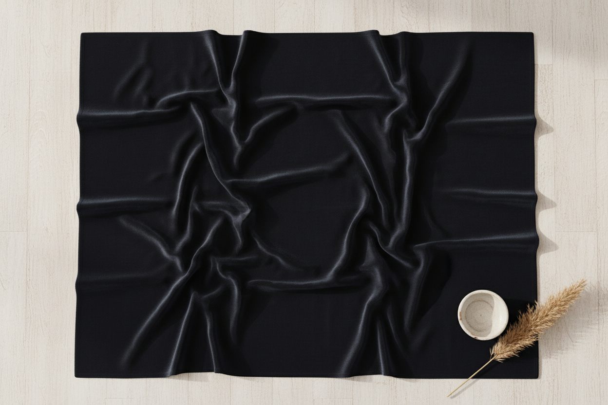 Quiet Measures Midnight Velveteen Throw — Mockup 4